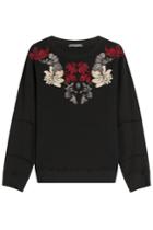 Alexander Mcqueen Alexander Mcqueen Embroidered Cotton Sweatshirt - Black