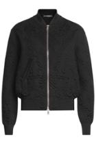 Alexander Mcqueen Alexander Mcqueen Bomber Jacket With Wool And Cashmere - Black