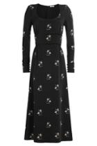 Vilshenko Vilshenko Printed Midi Dress With Silk - Black