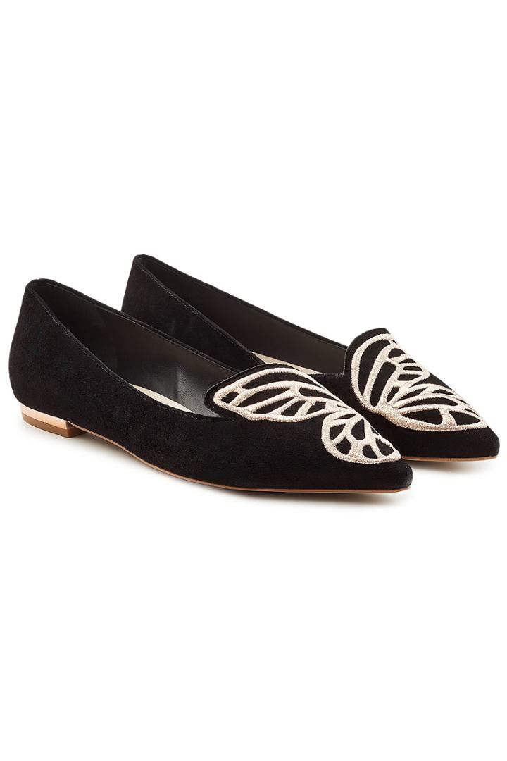Sophia Webster Sophia Webster Bibi Butterfly Suede Ballerinas