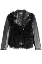 Boutique Moschino Leather Jacket With Sheepskin