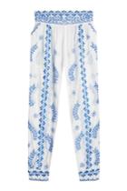 Juliet Dunn Juliet Dunn Embroidered Cotton Pants