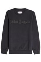 ??palm Angels??? ??palm Angels??? Cotton Sweatshirt With Embellished Logo