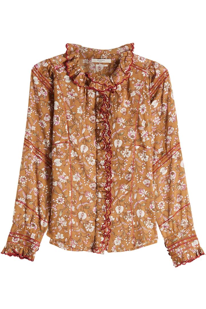 Isabel Marant Étoile Isabel Marant Étoile Mauryn Printed Ruffled Blouse