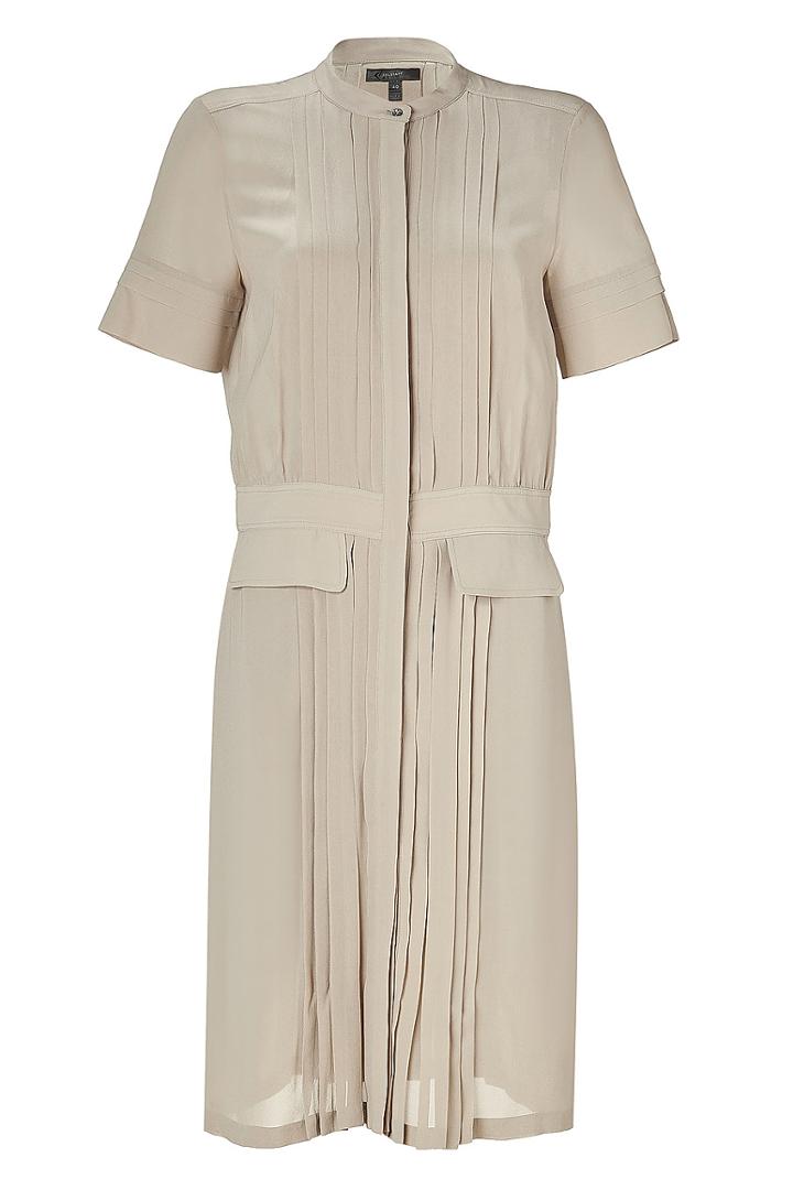 Belstaff Light Khaki Silk Seaford Shirtdress