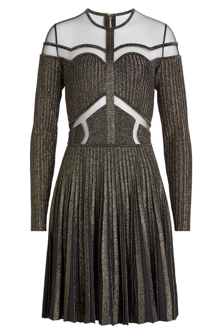 Elie Saab Elie Saab Dress With Sheer Panels And Pleated Skirt