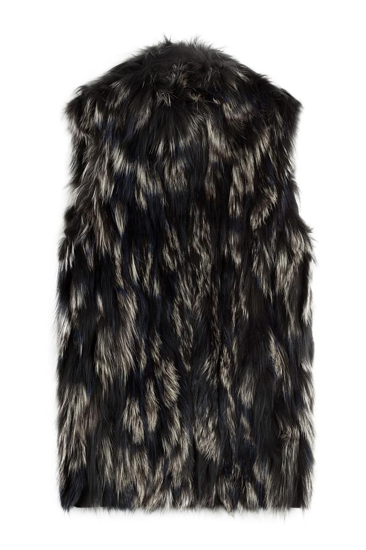 Diane Von Furstenberg Diane Von Furstenberg Silver Fox Fur Vest - Multicolored