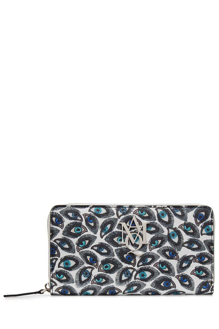 Alexander Mcqueen Alexander Mcqueen Printed Leather Continental Zip-around Wallet - Multicolor