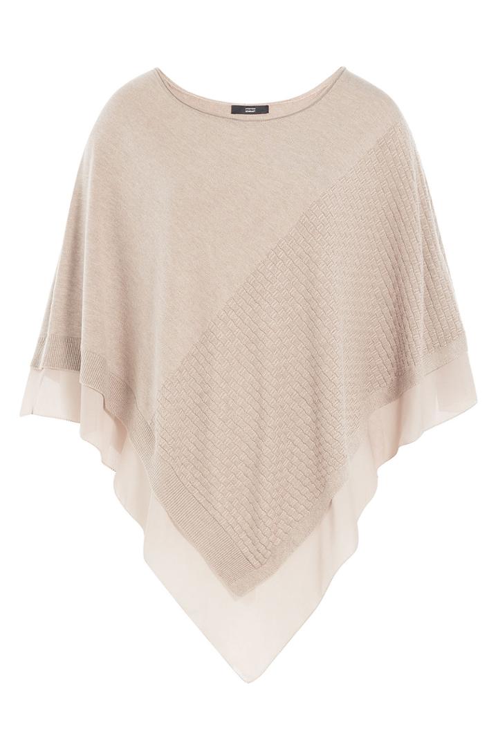Steffen Schraut Steffen Schraut Layered Cape With Cashmere - Beige
