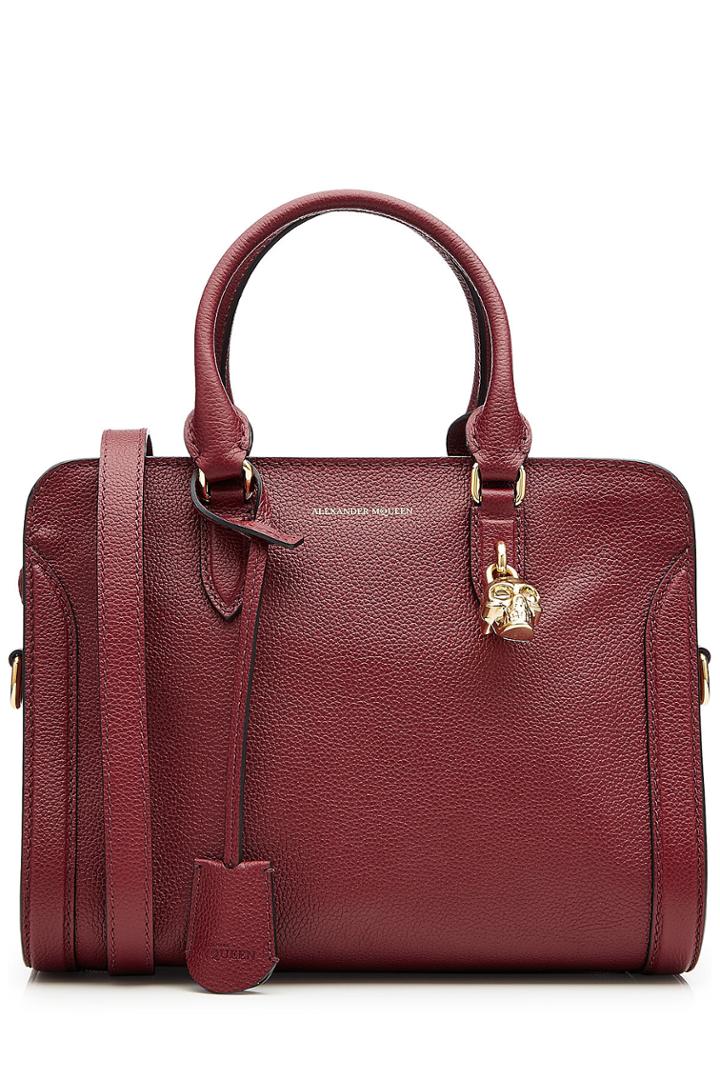 Alexander Mcqueen Alexander Mcqueen Padlock Leather Tote - Red