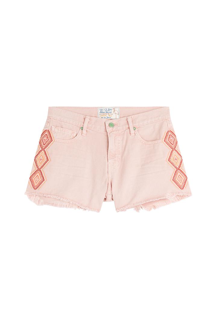 Sandrine Rose Sandrine Rose Embroidered Denim Shorts - Rose