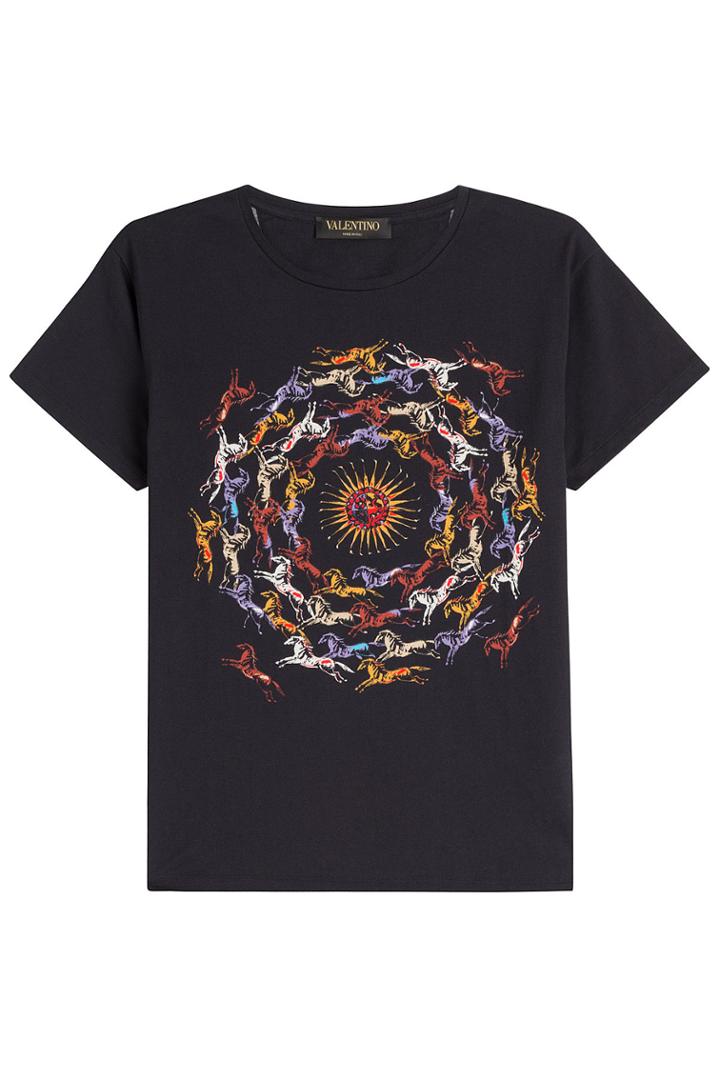 Valentino Valentino Cotton T-shirt With Print - Multicolor