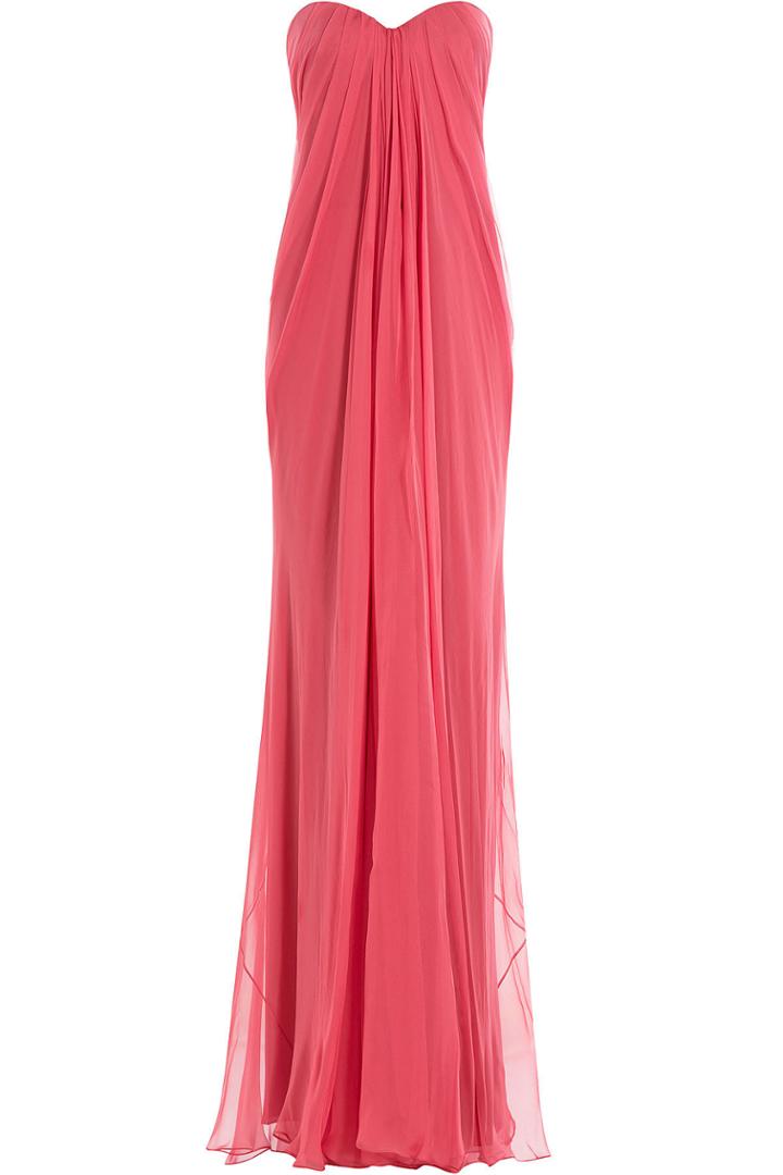 Alexander Mcqueen Alexander Mcqueen Silk Chiffon Bandeau Gown