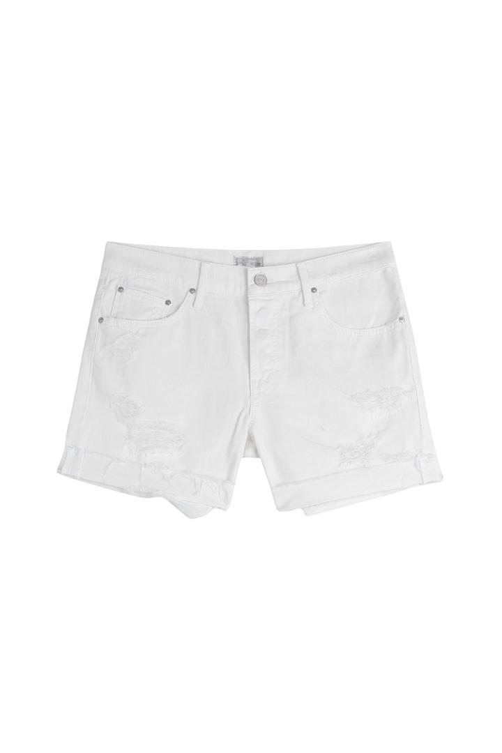 Mother Mother Loosey Frey Denim Shorts - White
