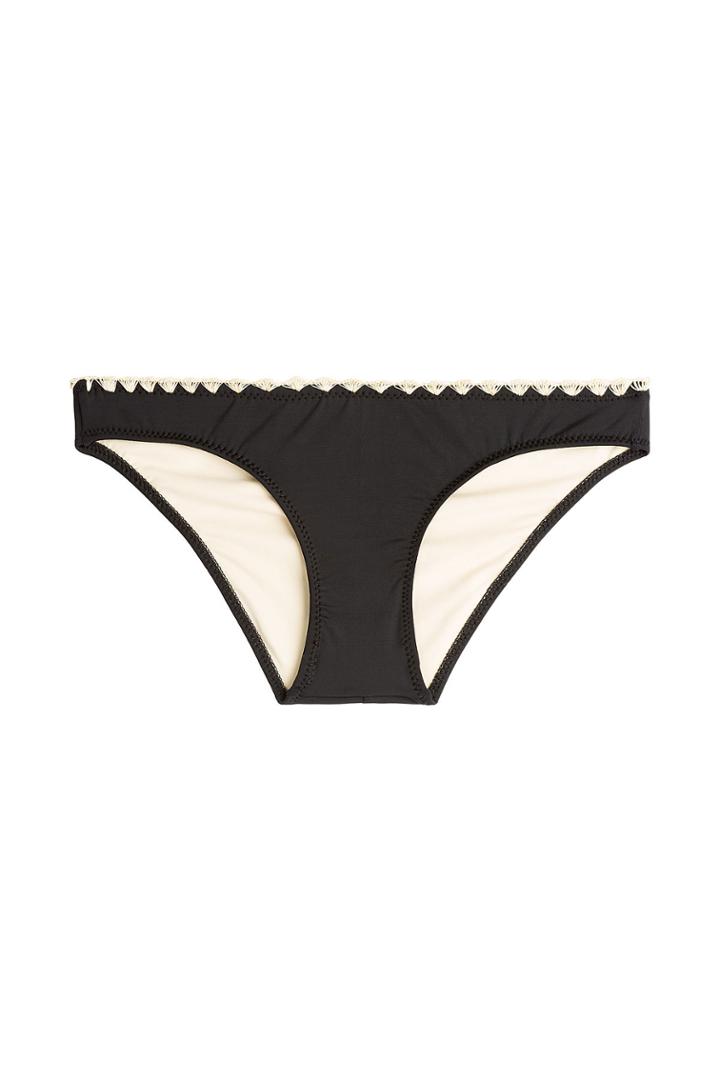 Ale By Alessandra Ale By Alessandra Embroidered Bikini Bottoms - Black