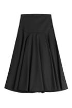 Vionnet Vionnet Flared Cotton Skirt - Black