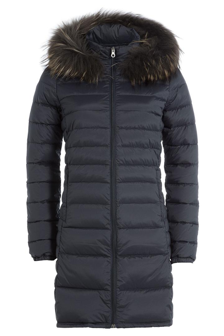 Duvetica Duvetica Quilted Down Jacket With Fur Trim - Blue