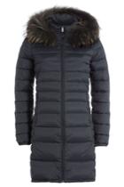 Duvetica Duvetica Quilted Down Jacket With Fur Trim - Blue