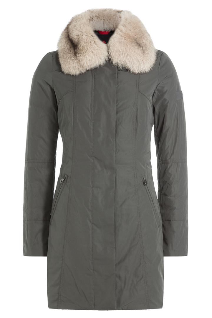 Peuterey Peuterey Down Coat With Fox Fur - Grey