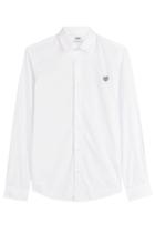 Kenzo Kenzo Cotton Shirt With Embroidered Tiger - White