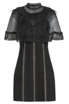 Self-portrait Self-portrait Lace Trimmed Mini Dress