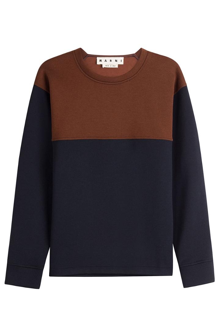 Marni Marni Two-tone Sweatshirt With Virgin Wool - Multicolor