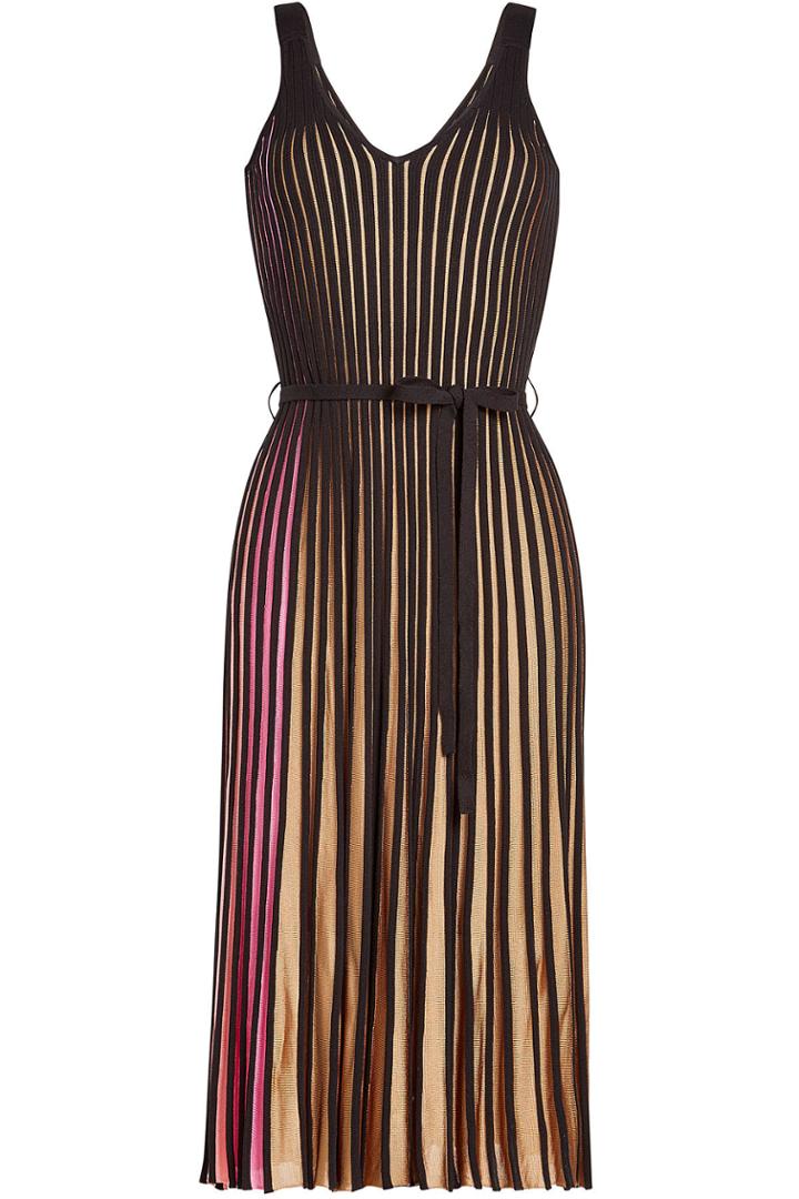 Kenzo Kenzo Striped Midi Dress With Cotton