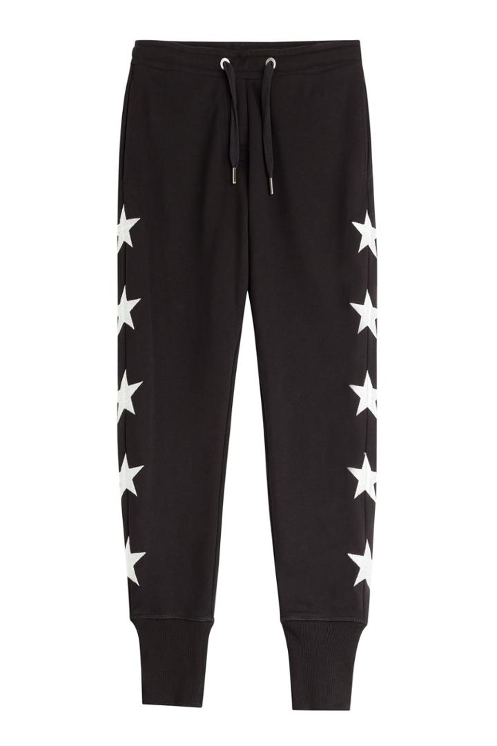 Zoe Karssen Zoe Karssen Printed Cotton Sweatpants - Black