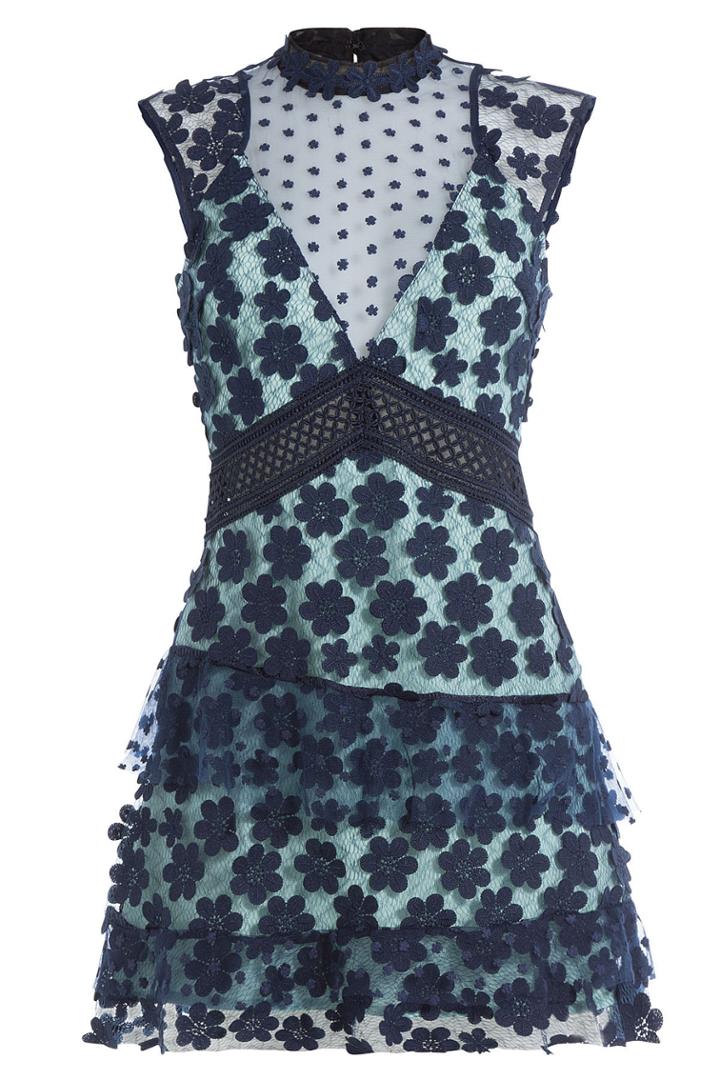 Self-portrait Self-portrait 60's Overlay Mini Dress