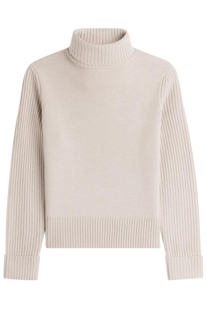 Vanessa Seward Vanessa Seward Merino Wool Turtleneck Pullover - Beige