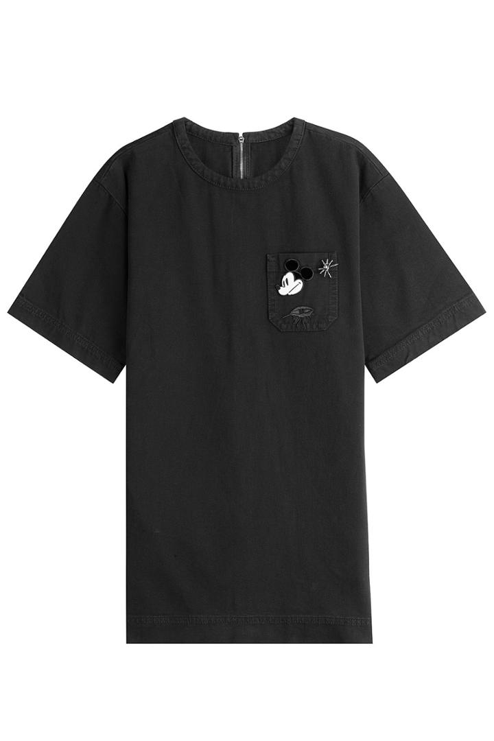 Marc Jacobs Marc Jacobs Cotton Dress With Embroidered Patch And Embellishment - Black