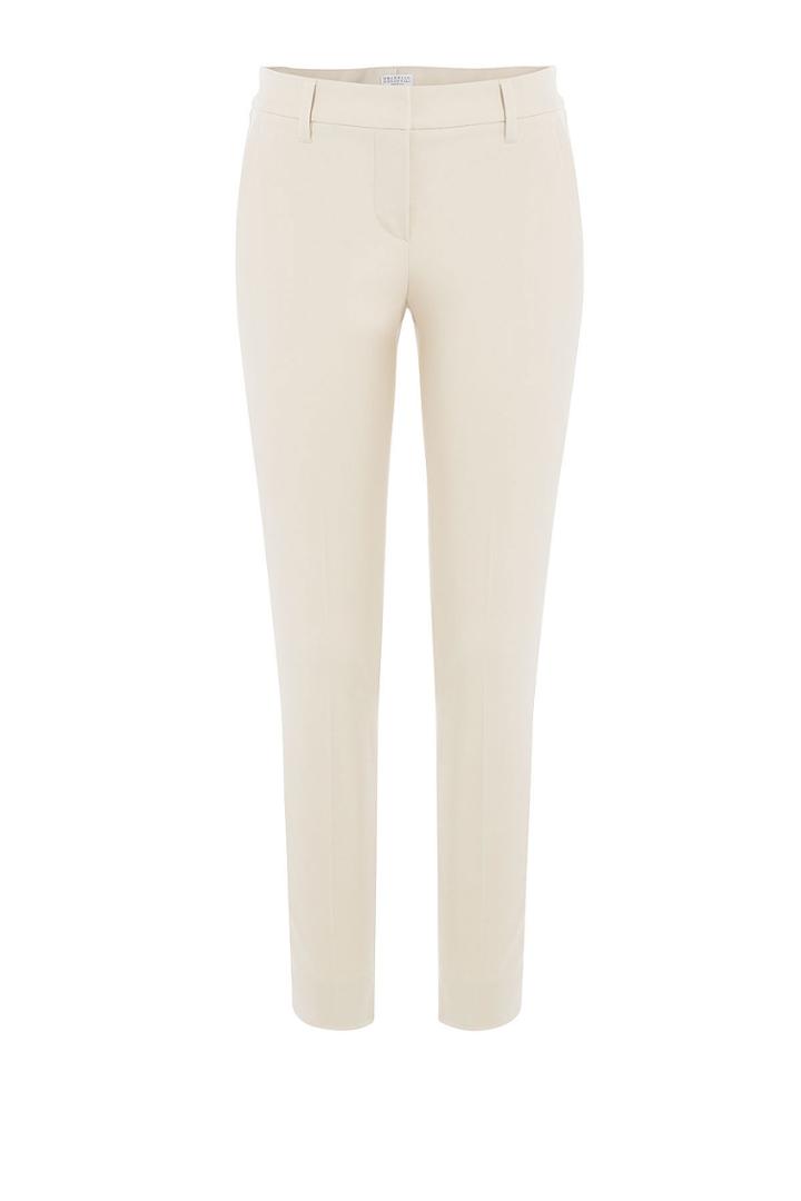 Brunello Cucinelli Brunello Cucinelli Cropped Cotton Trousers - White