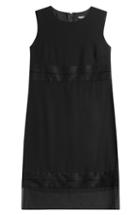 Dkny Shift Dress With Tulle Trim