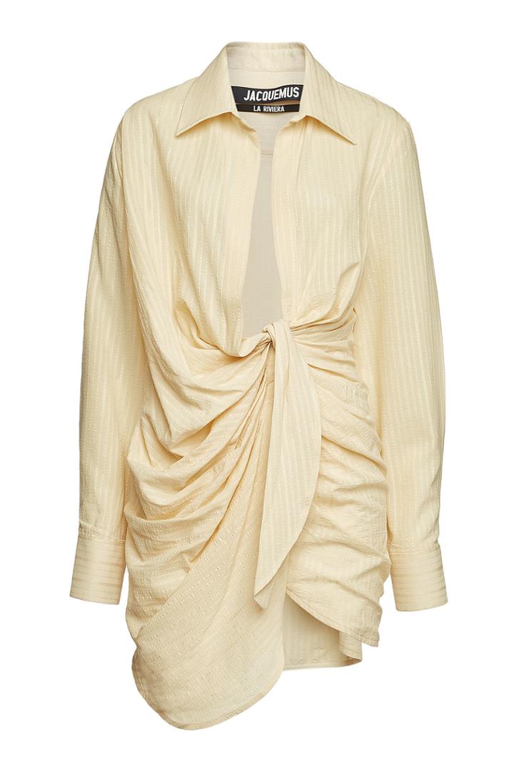 Jacquemus Jacquemus La Robe Bahia Wrap Dress With Cotton And Linen