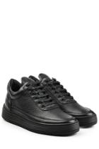 Filling Pieces Filling Pieces Top Stripe Leather Sneakers - Black