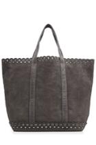 Vanessa Bruno Vanessa Bruno Suede Tote With Stud And Eyelet Trim - Grey