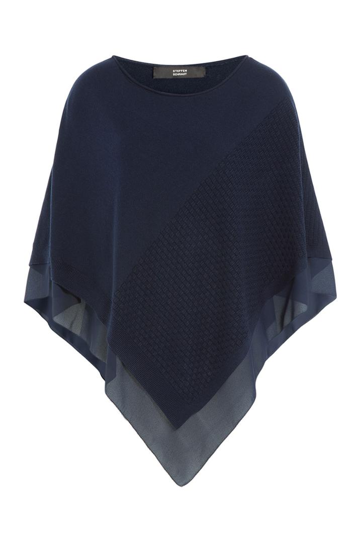 Steffen Schraut Steffen Schraut Layered Cape With Cashmere - Blue
