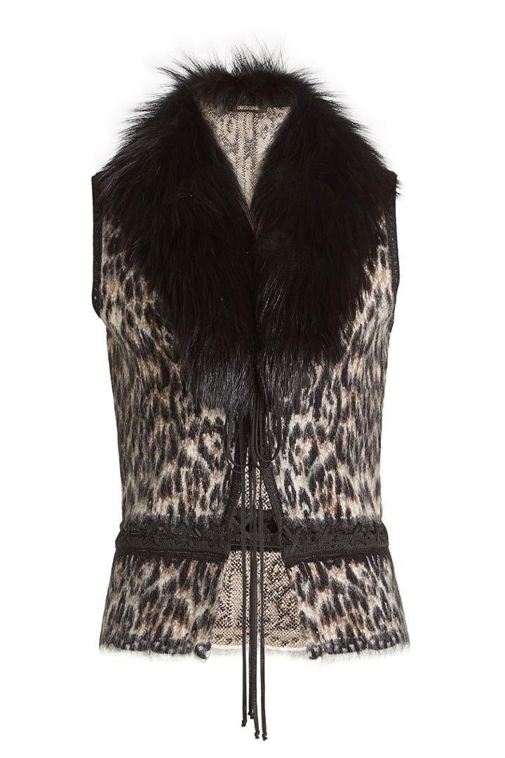 Roberto Cavalli Roberto Cavalli Vest With Wool, Mohair, Alpaca And Fur