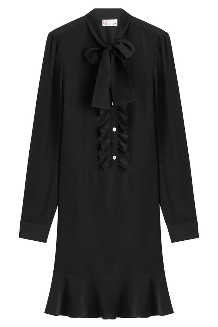 R.e.d. Valentino R.e.d. Valentino Tie Neck Silk Dress