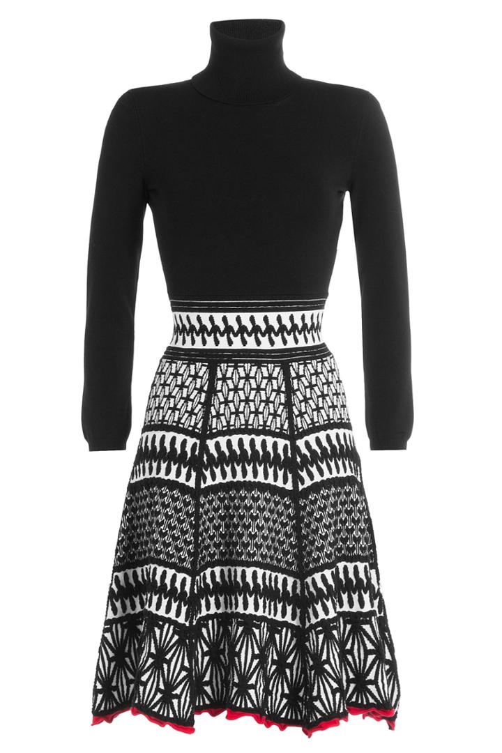 Dsquared2 Dsquared2 Knit Dress With Embroidered Skirt - Black