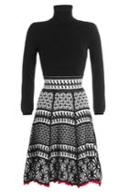 Dsquared2 Dsquared2 Knit Dress With Embroidered Skirt - Black