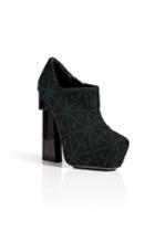 Aperlai Aperlai Woven Angel Plateau Pumps In Green/black