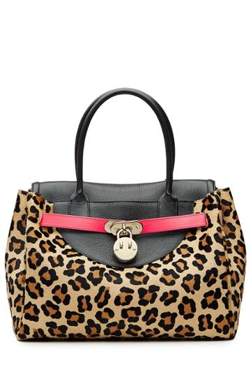 Hill & Friends Hill & Friends Happy Tote Leather And Calf Hair Tote - Animal Prints