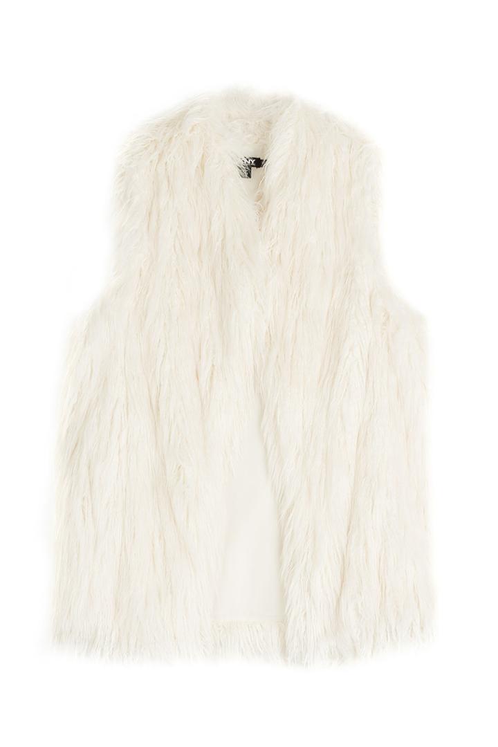 Dkny Dkny Faux Fur Vest - White