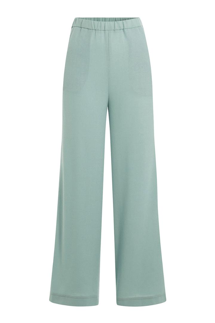 Marina Hoermanseder Marina Hoermanseder Wide Leg Wool Pants - Blue