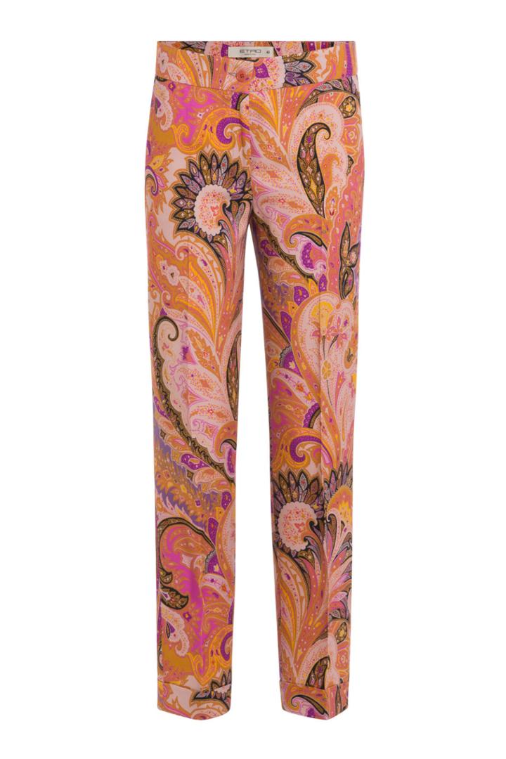 Etro Etro Printed Straight Leg Pants - Multicolored