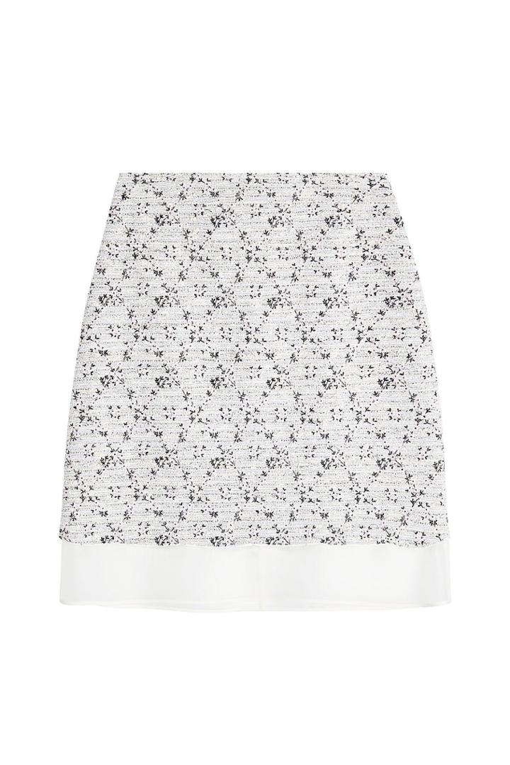 Giambattista Valli Giambattista Valli Embroidered Skirt With Chiffon Hem - Magenta