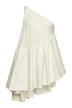 Jacquemus Jacquemus La Robe Affi One Shoulder Dress With Cotton And Linen