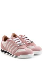 Dsquared2 Dsquared2 New Runner Suede Sneakers With Mesh - Pink