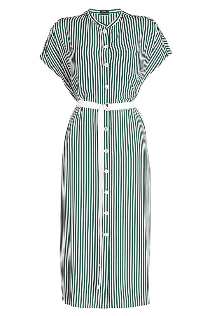 Joseph Joseph Issac Striped Silk Dress